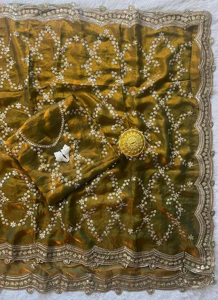 Fancy Designer Silk With Embroidery Work Saree Wholesalers In Delhi